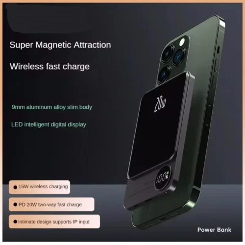 Magnetic Wireless Power Bank - 10,000mAh Fast Charger for iPhone