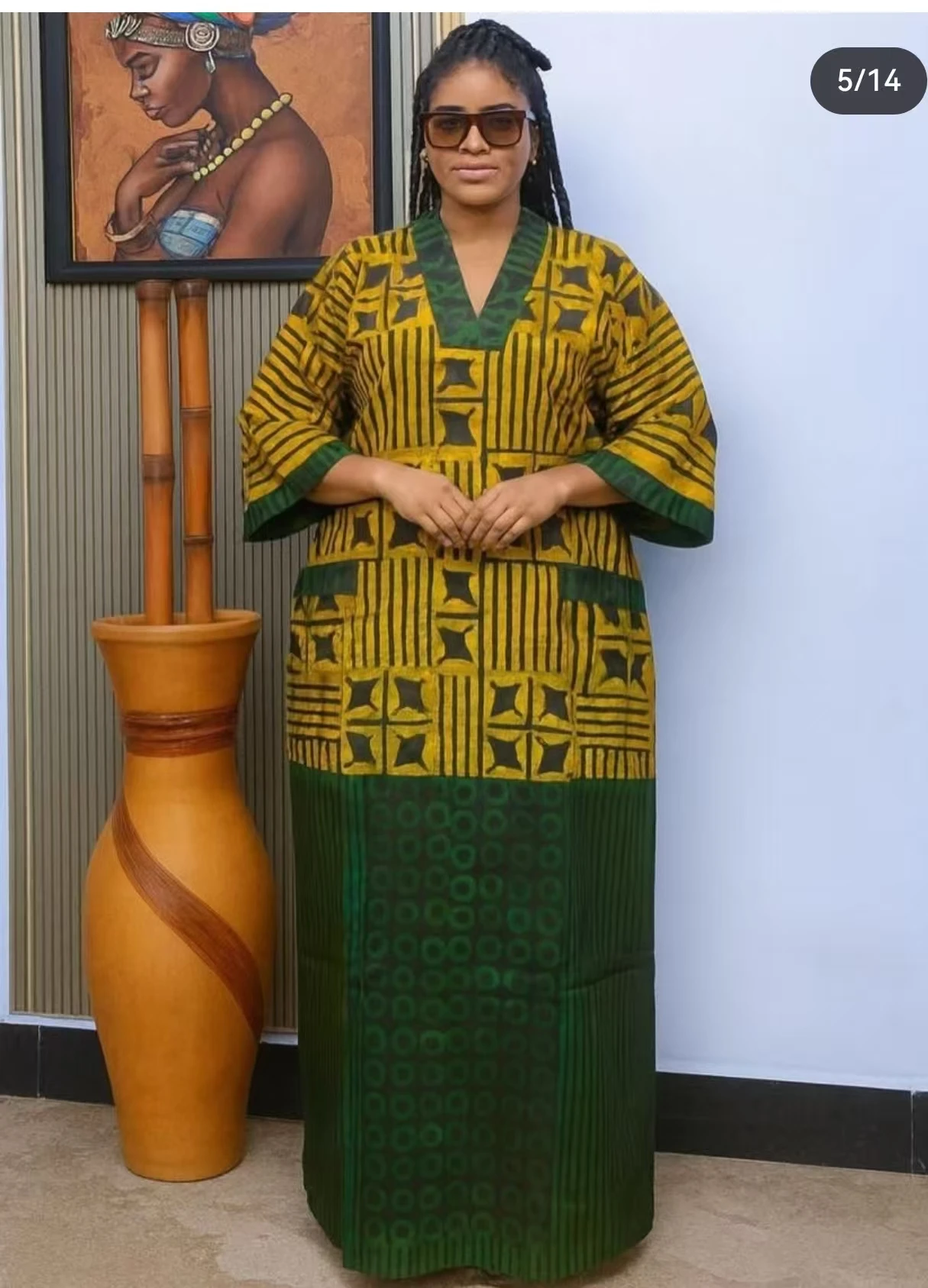 Plus Size Maxi Dress with Traditional Ankara Design for Women - African Dashiki Gown - Image 6