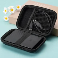 Alternative view of Portable EVA Shaver Storage Case - Protective Zipper Pouch for Chargers and Headphones
