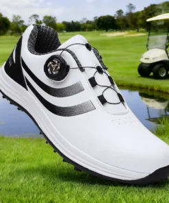 Golf shoes for Outdoor Leisure Sports, Fashionable Men's and Women's Slip-resistant Hiking, Traveling and Walking shoes, White 9