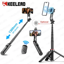 C20 Magnetic Selfie Stick with Bluetooth Remote and Stable Tripod for iPhone and Android Vlogging