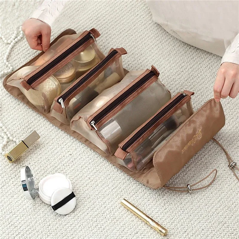Portable Large Capacity 4-in-1 Cosmetic Bag for Travel
