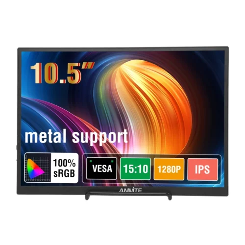 Alternative view of Anmite 10.5-Inch Portable HDR Monitor - 1280P, Low Blue Light for Xbox, PS4/5, Switch, and PC