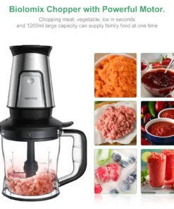 Alternative view of BioloMix 3-in-1 Food Processor and Blender, 700W – Portable Juicer, Smoothie Maker, and Chopper