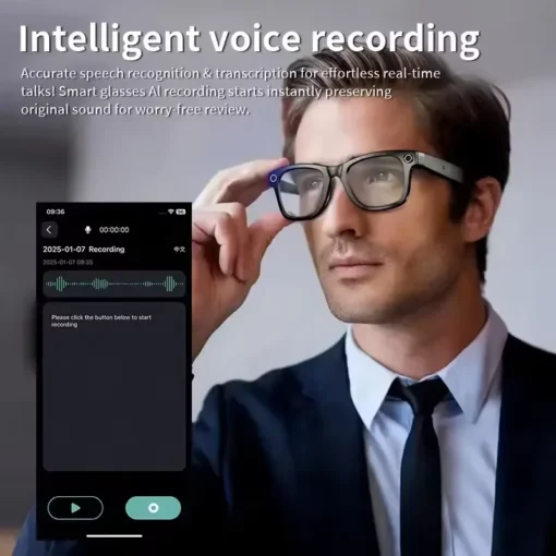 AI Smart Glasses with HD Camera and Bluetooth Call for Men and Women - Image 4