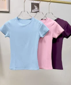 Alternative view of Women's Outdoor Sports Shirt Yoga Wear Fitness T-Shirt Quick Dry Running T-Shirt Workout Top Female Sportswear Exercise Clothing