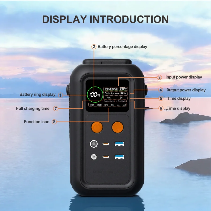 500W Portable Power Station with 100W Solar Panel and Lifepo4 Battery - Image 5
