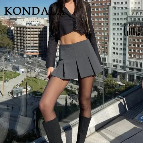 Alternative view of KONDALA Women's High-Waist Tiered Mini Skirt - Vintage Ruffle Design