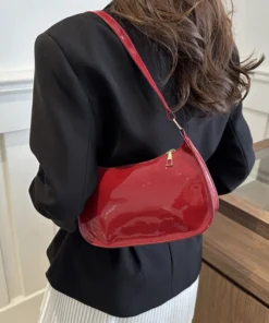 Alternative view of Retro Solid Color PU Leather Shoulder Underarm Bag Women's Fashion Handbags Casual Hobos Purses and Handbag Ladies Hand Bags