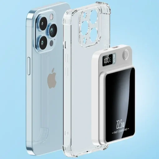 Wireless Magnetic Power Bank with 20W Fast Charging for iPhone and Samsung - 20000mAh Capacity - Image 5