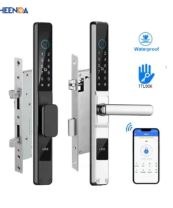Smart Lock - Waterproof Sliding Door Lock with Fingerprint, Digital Code, RFID, and Alexa Compatibility