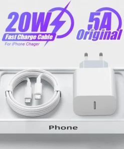 20W PD Fast Charging USB-C Power Adapter for iPhone