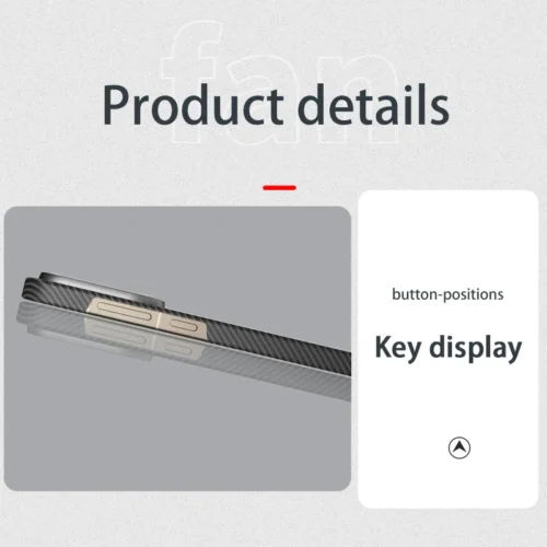 Alternative view of For OnePlus 15 phone case Kevlar aramid fiber hard shell carbon fiber ultra-thin lightweight magnetic business protective cover