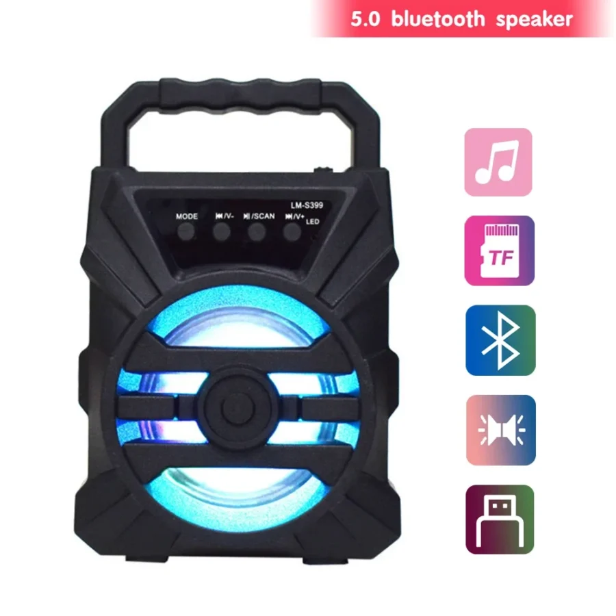 500mAh Bluetooth Speaker - High Power Portable Sound Box with Karaoke Function - Image 6