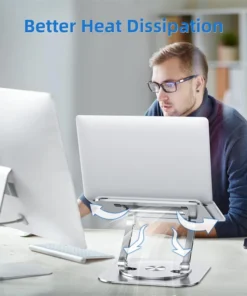 Alternative view of Adjustable 360° Rotating Aluminum Laptop Stand for MacBook and Notebooks
