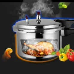 High-Pressure Cooker - 6L Stainless Steel for Gas and Induction Cooking