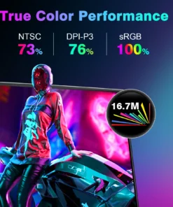 Alternative view of ZEUSLAP 16" Portable IPS Monitor with 100% sRGB - Travel Gaming Display for Laptops and Consoles