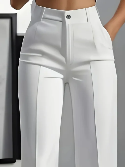 High-waisted draped straight-cut suit pants for women in European and American styles - Image 3
