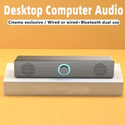 USB Powered Soundbar with Wired and Wireless Bluetooth Connectivity for TV and Gaming