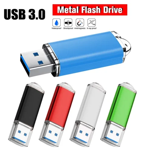 64GB USB 3.0 Metal Flash Drive - High-Speed Memory Stick for Computers