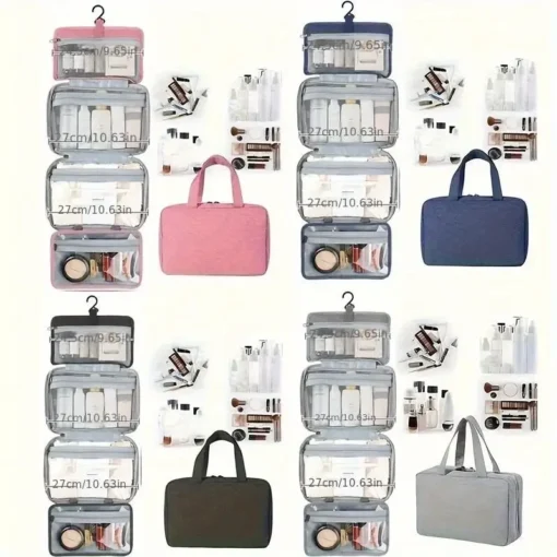 Travel Cosmetic Bag with Portable Hanging Design for Men’s Toiletry Storage - Image 3
