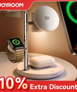 Joyroom Qi2 Magnetic Charging Station for Apple Fast Wireless Charger for iPhone 17 16 15 Pro Max for iWatch for AirPods JR-W23