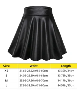 Alternative view of High Waist Faux Leather Mini Skirt for Women