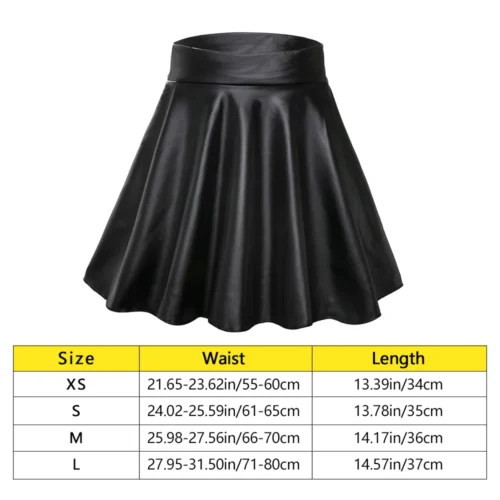 Alternative view of High Waist Faux Leather Mini Skirt for Women