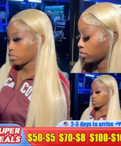 250 Density Human Hair Wigs Blonde 613 Lace Front Wigs 13x6 Straight Human Hair Lace Frontal Wig Brazilian Hair Wigs for Women