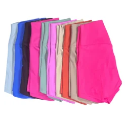 High-Waist Yoga Shorts with Quick-Dry Fabric for Women's Fitness and Running