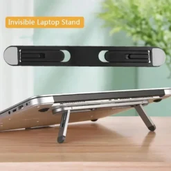 Adjustable Laptop Riser Stand with Cooling Pad for MacBook and Lenovo Notebooks