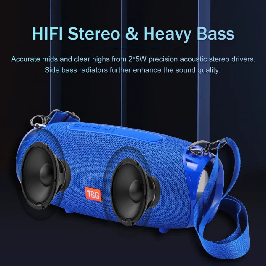 Portable Bluetooth Subwoofer Speaker - 10W Wireless Sound Box with Powerful Bass for PC, TV, and FM Radio - Image 4