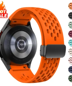 Silicone Strap for Samsung Galaxy Watch 7 6 5 4 40mm 44mm 5 Pro 45mm Magnetic Buckle Band 6 Classic 43mm 47mm No Gaps Bracelet