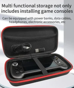 Alternative view of Shockproof Storage Bag For Anbernic RG556 EVA Travel Protective Case Tempered Glass Screen Protector Anti-GLARE Game Accessoies