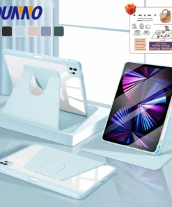 360° Rotation iPad Case for 2024 Air 11 13 M2 Pro 11 13 M4 Air 4 5 10.9 iPad 7/8/9/10th Generation Mini 6 Tablet Stand Cover