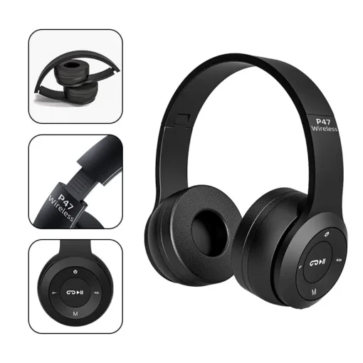 Bluetooth Wireless Headphones – Foldable HiFi Stereo with Bass for Music and Gaming - Image 3