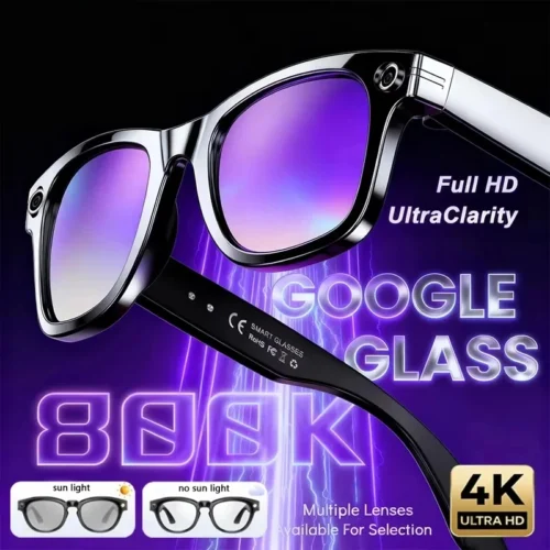 AI Smart Glasses with 8MP Camera Video Recording 100+ Languages Translation Sunglasses Bluetooth Call Music Play Men Women 2025
