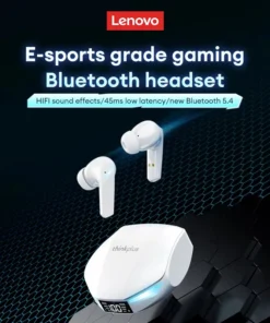 Alternative view of Lenovo XT53 Wireless Bluetooth Earbuds - Low Latency Gaming Headset with Long Battery Life and LED Display