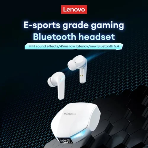 Alternative view of Lenovo XT53 Wireless Bluetooth Earbuds - Low Latency Gaming Headset with Long Battery Life and LED Display