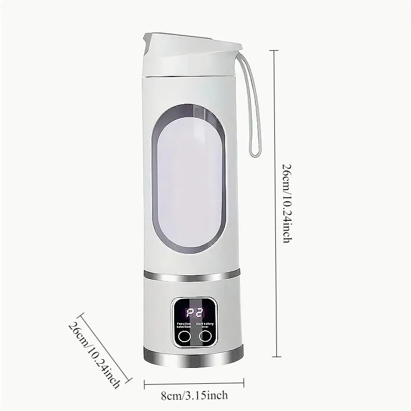 Portable Electric Juicer 450ml - 8-Blade Travel Blender for Shakes and Smoothies - Image 6