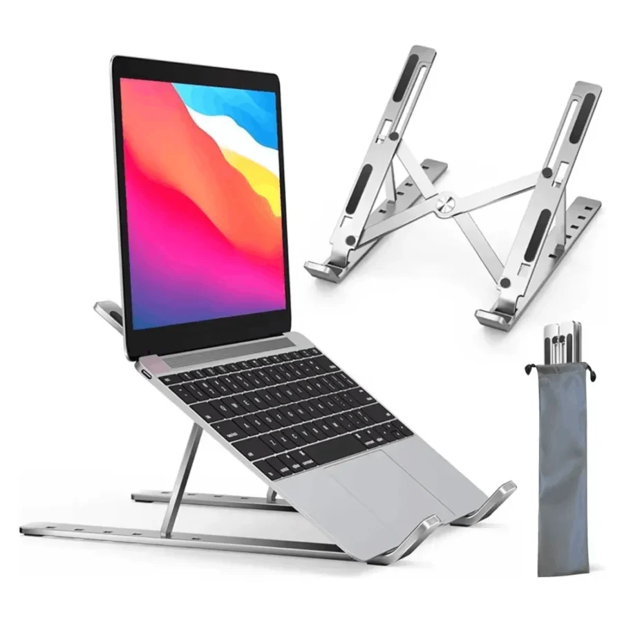 Aluminum Laptop Stand - Adjustable, Portable Cooling Bracket for MacBook and Lenovo - Image 7