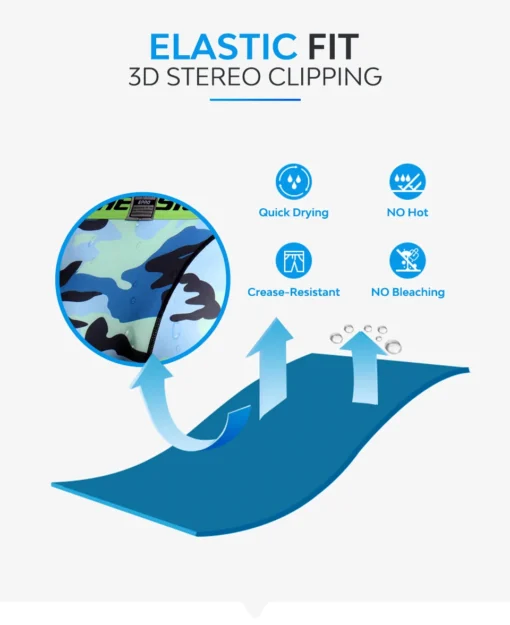 Compression Shorts with 3D Camouflage Print for Male Bodybuilders and Athletes - Image 4