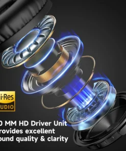 Alternative view of Oneodio Pro-C Bluetooth Wireless Headphones - 110Hr Hi-Res Over-Ear with Mic for Phone and PC