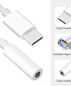Alternative view of USB Type-C to 3.5mm Headphone Adapter, Universal Digital Chip USB C to Aux Cable for IPhone 15 16 Samsung Galaxy S22 S21 S20