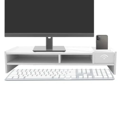 3-Tier Desk Riser Monitor Stand with Elevated Design for Office and Home Use - Image 2