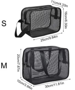 Alternative view of Mesh Shower Caddy Tote Bag - Large Capacity Cosmetic and Toiletry Organizer