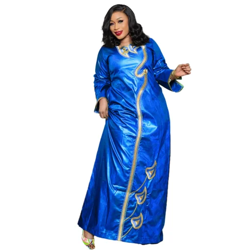 Plus Size Women's Embroidered Elegant Dress for Parties - Image 3