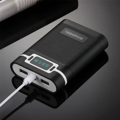 HAWEEL 10000mAh Power Bank Shell Box with 2 USB Outputs for Smartphones