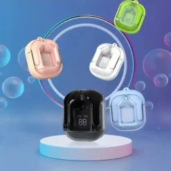 Wireless Bluetooth 5.3 Earbuds with HiFi Bass and Protective Case for Gamers