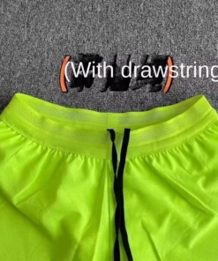 Alternative view of Running shorts, comfortable men's sports marathon, loose, quick drying, anti glare lining, training and fitness equipment, three